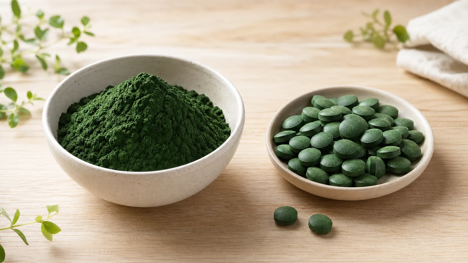 Formats de spiruline bio française